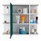 Tuhome Milan Medicine Cabinet, Six External Shelves Mirror, Three Internal Shelves, White GLB5590 - alternate 2